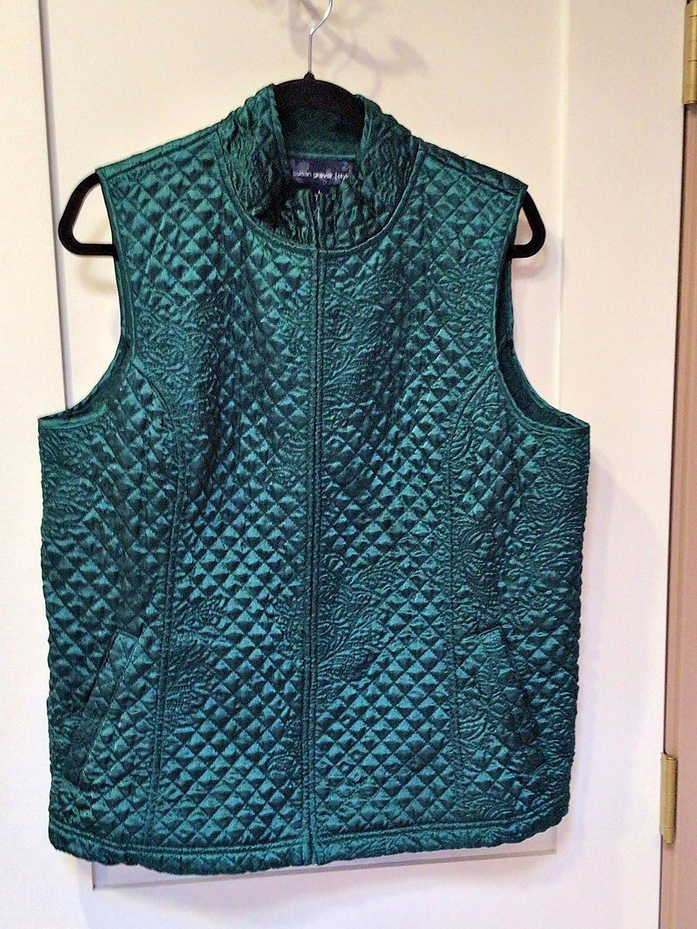 Susan Graver Quilted Vest in Green